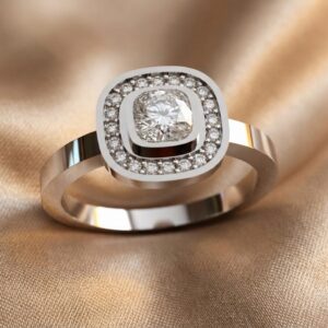 Moissanite Halo Ring – F4181