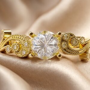 Moissanite Side Stone Ring – F2558