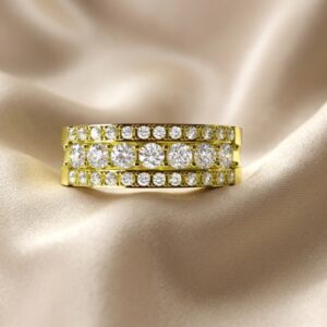 Moissanite Side Stone Ring – F6435