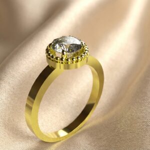 Moissanite Halo Ring – F4320