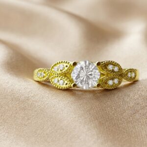 Moissanite Side Stone Ring – F6577