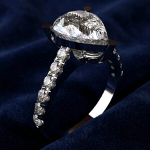 Moissanite Side Stone Ring – F6596