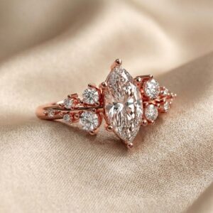 Fancy Side Stone Ring – F7507