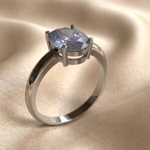 Solitaire Ring – F5344 Grey Blue