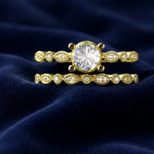 Moissanite Side Stone Ring – F2356