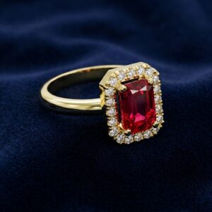 Halo Ring – F4289 Ruby