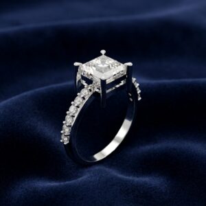 Moissanite Side Stone Ring – F4055